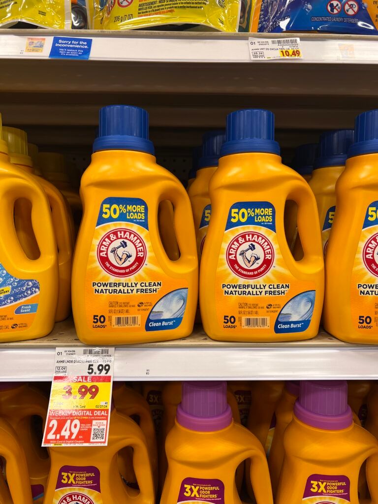 arm and hammer laundry kroger shelf image