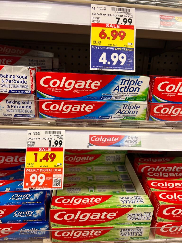colgate toothpaste kroger shelf image