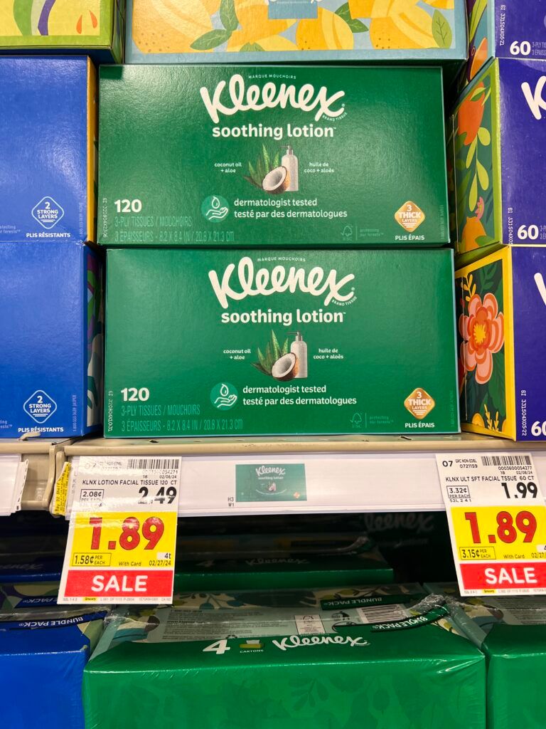 kleenex kroger shelf image