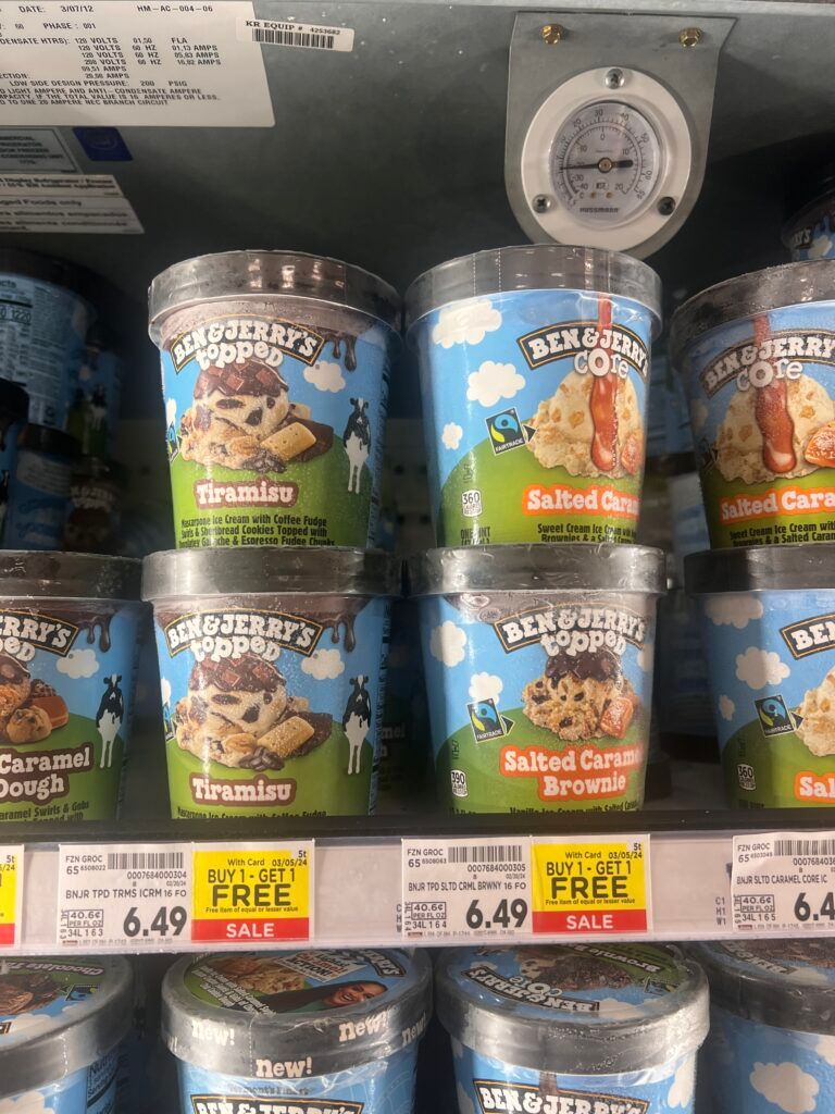 ben & jerrys kroger shelf image 