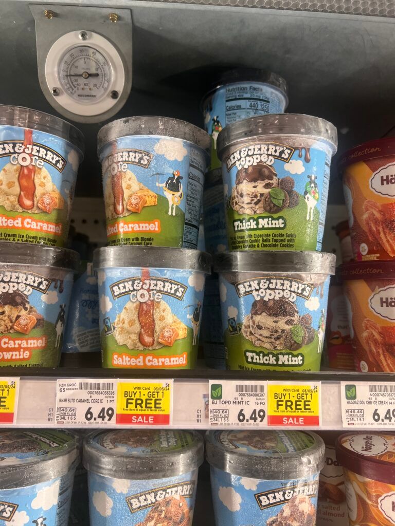 ben & jerrys kroger shelf image 