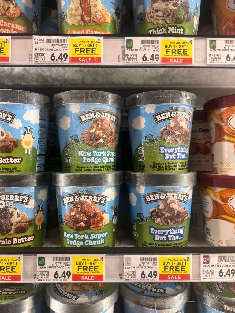 ben & jerrys kroger shelf image 