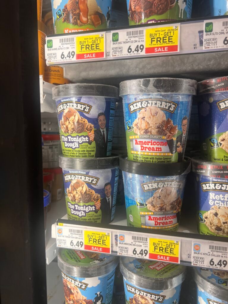 ben & jerrys kroger shelf image 