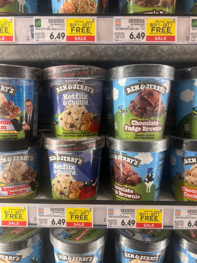 ben & jerrys kroger shelf image 