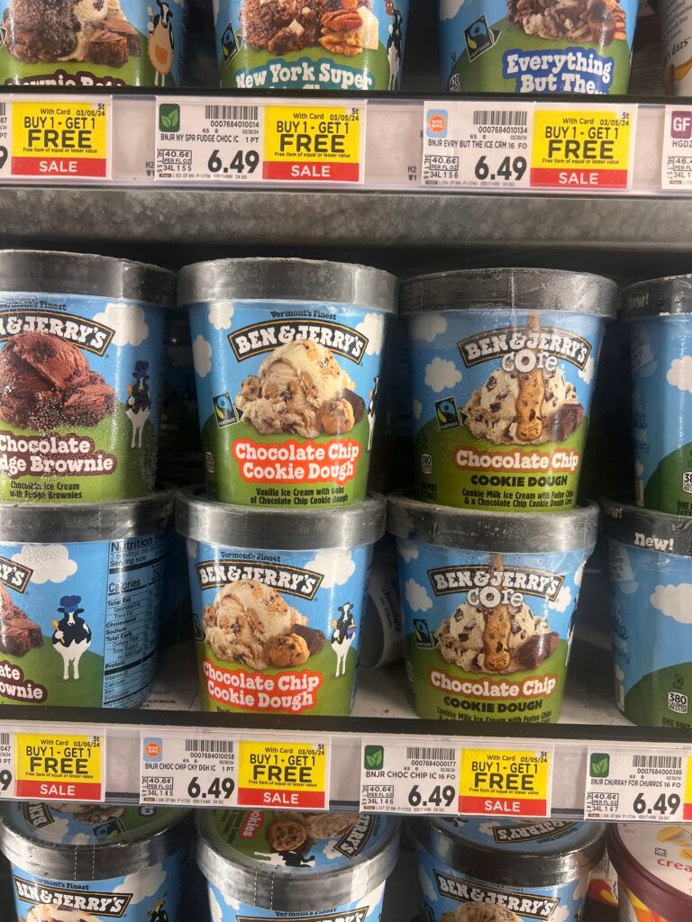 ben & jerrys kroger shelf image 