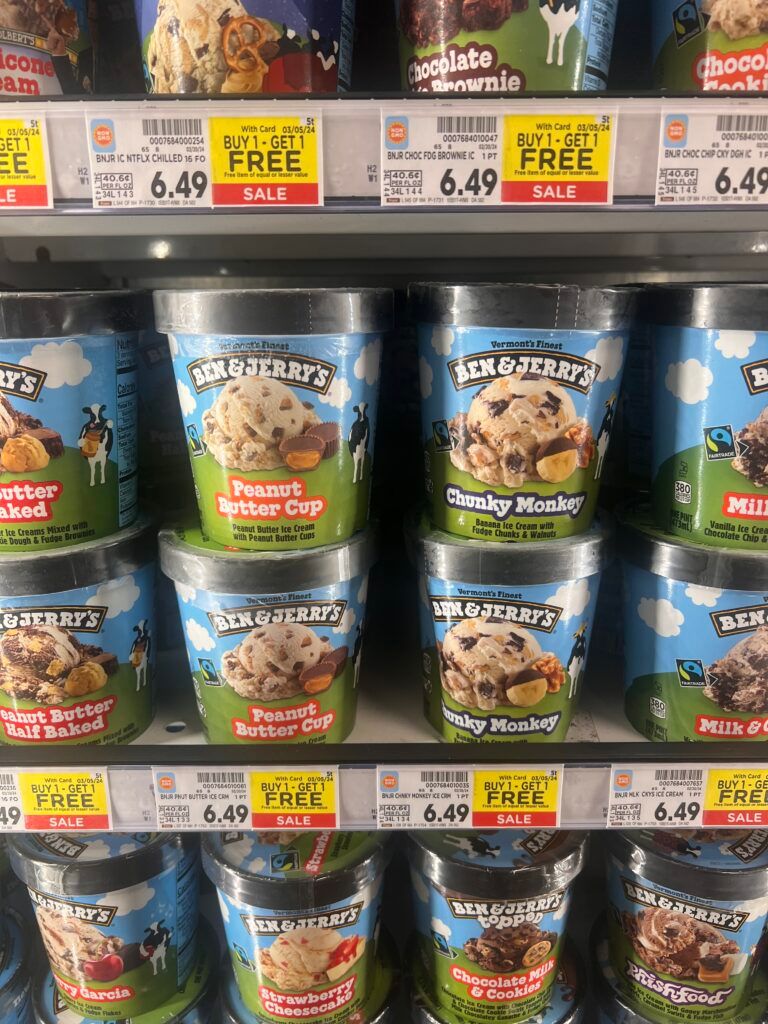 ben & jerrys kroger shelf image 