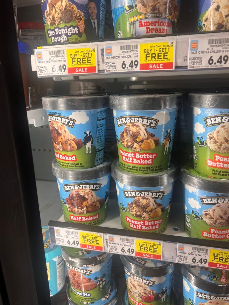 ben & jerrys kroger shelf image 
