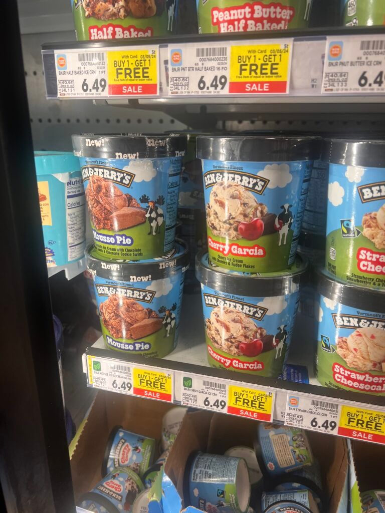 ben & jerrys kroger shelf image 