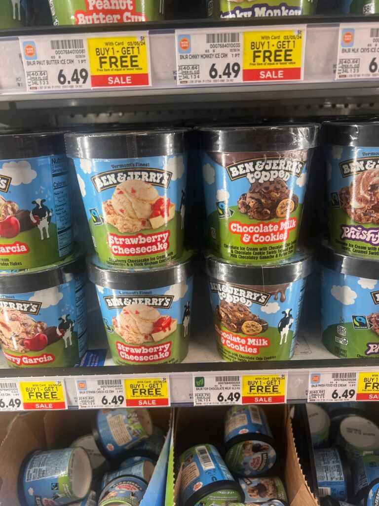 ben & jerrys kroger shelf image 