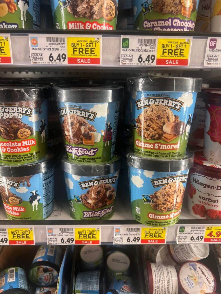 ben & jerrys kroger shelf image