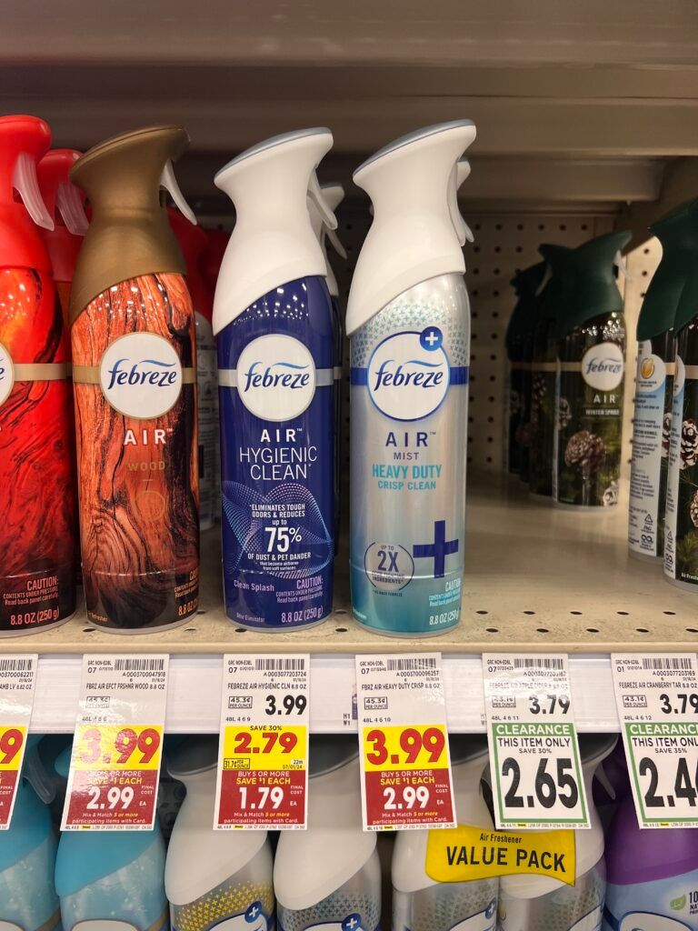 febreze air freshener kroger shelf image