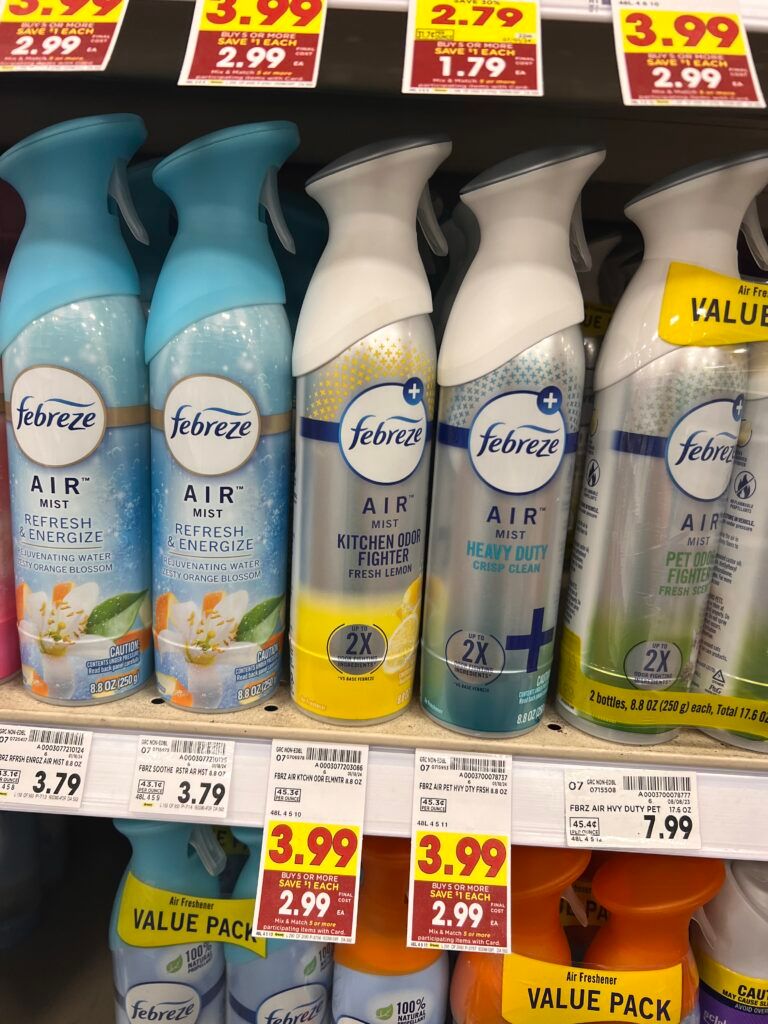 febreze air freshener kroger shelf image