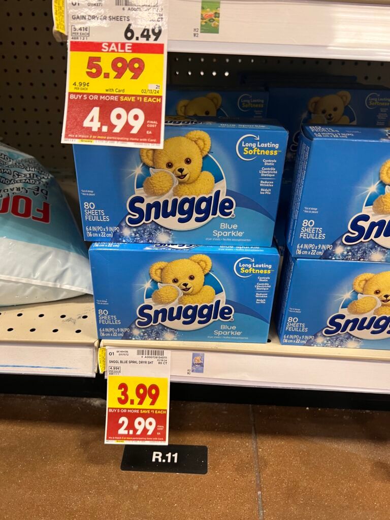 snuggle dryer sheets kroger shelf image