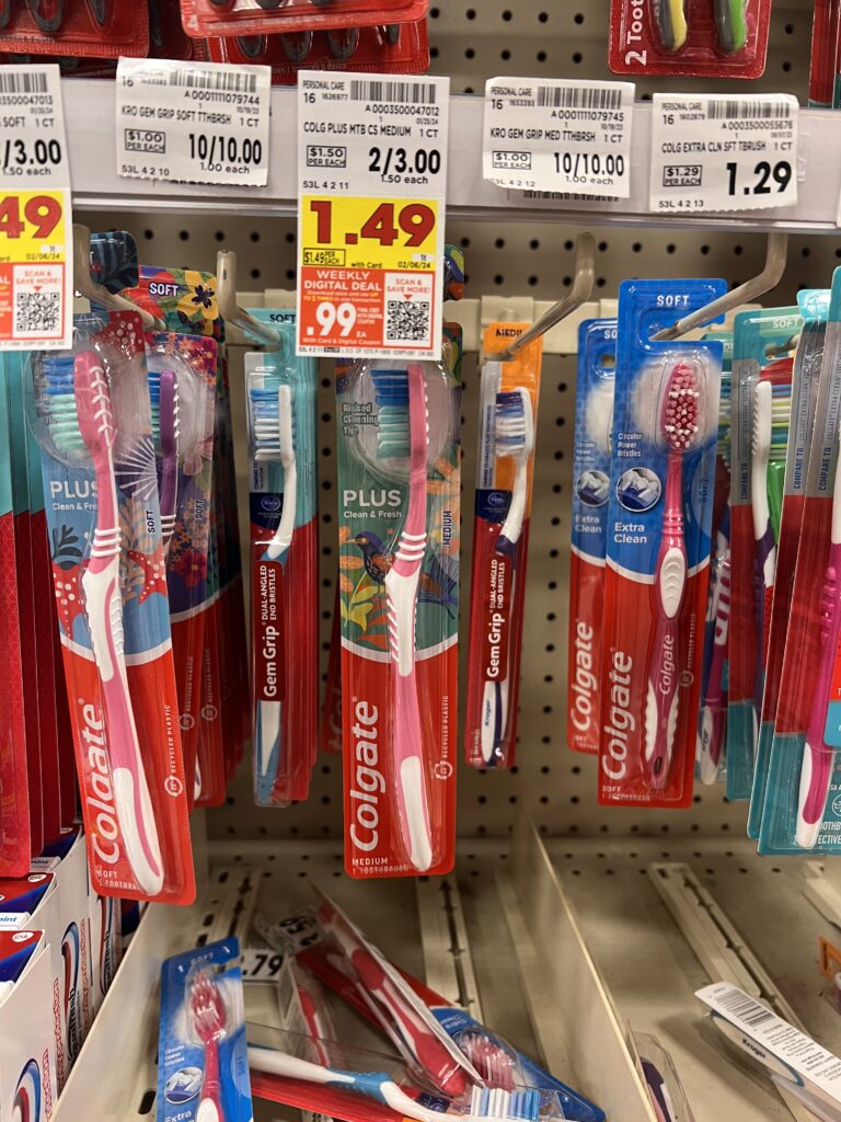 colgate toothbrush kroger shelf image