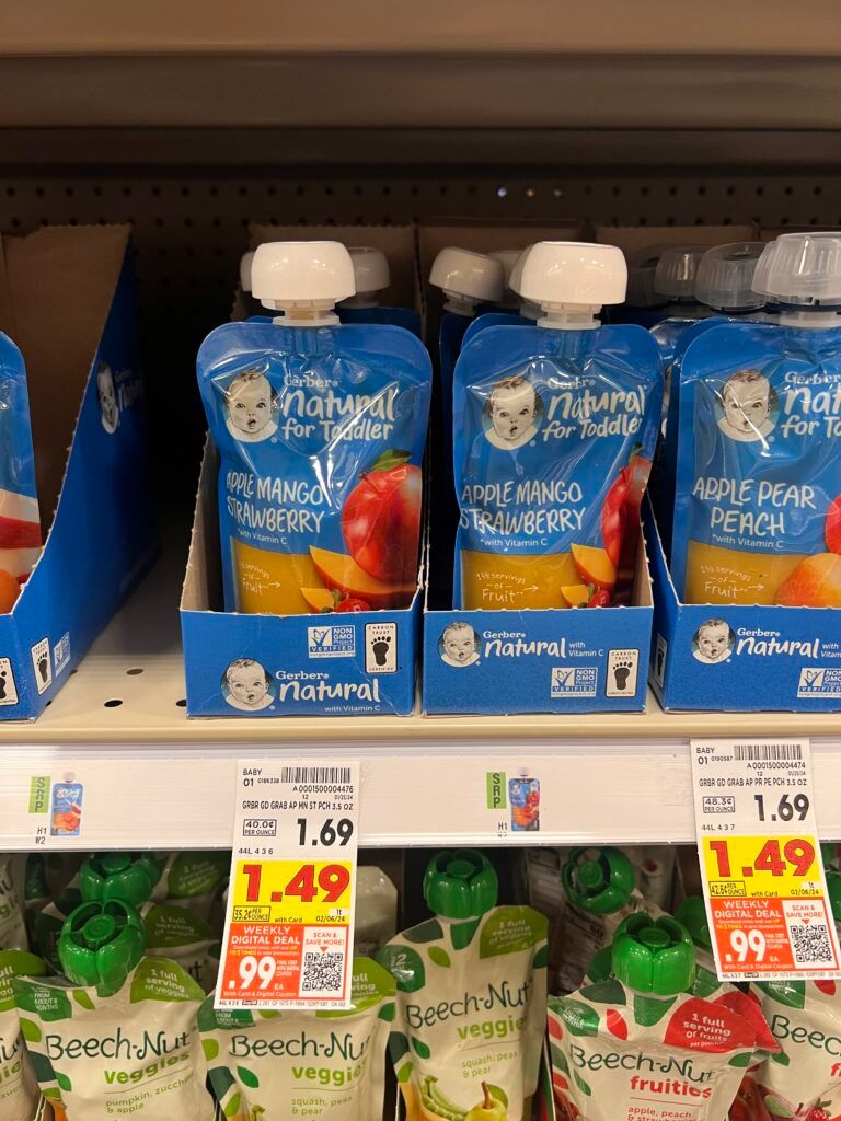 gerber pouches kroger shelf image