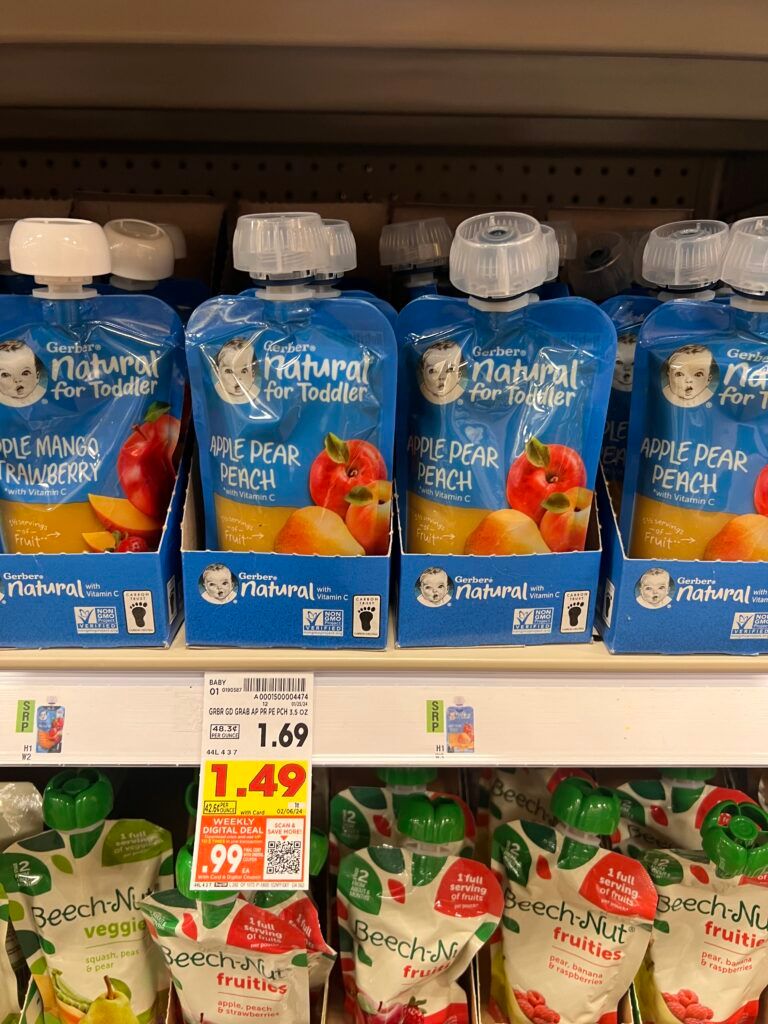 gerber pouches kroger shelf image