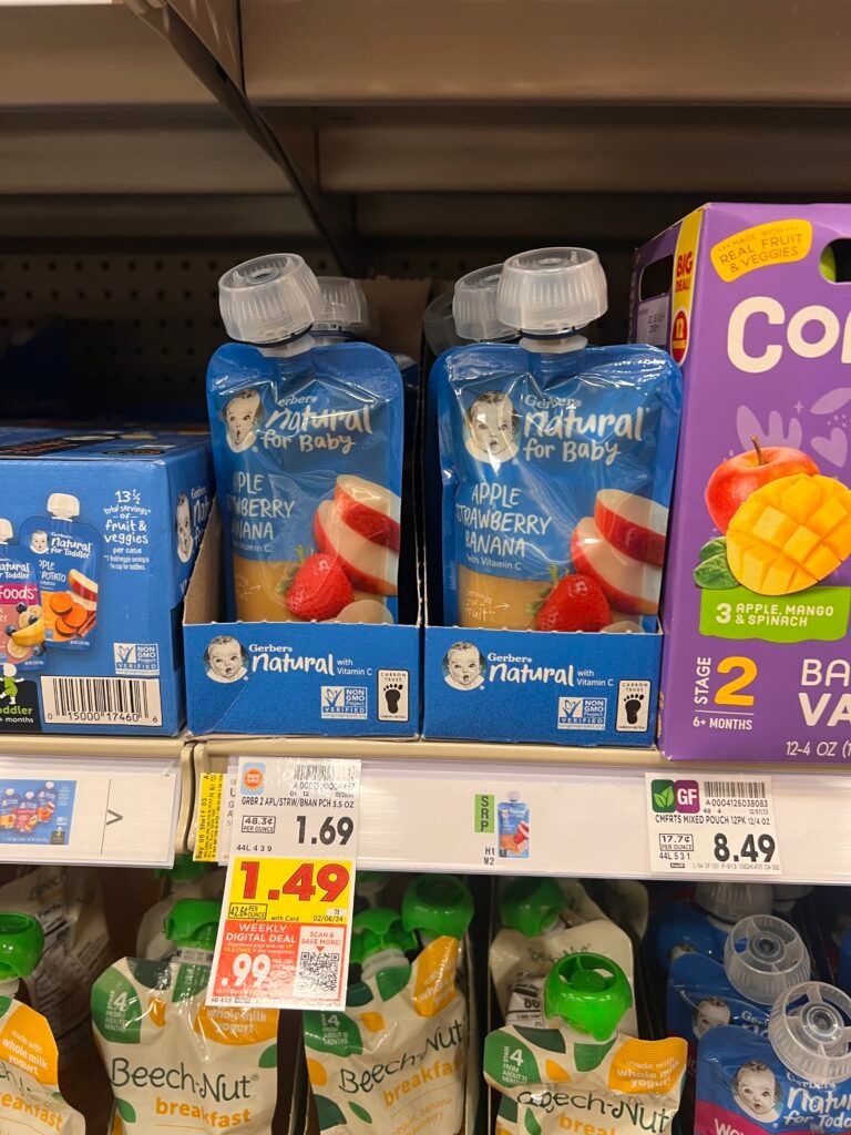 gerber pouches kroger shelf image