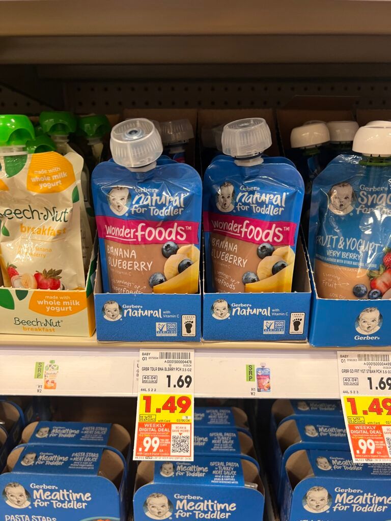 gerber pouches kroger shelf image