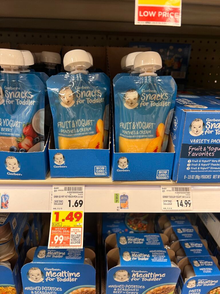 gerber pouches kroger shelf image