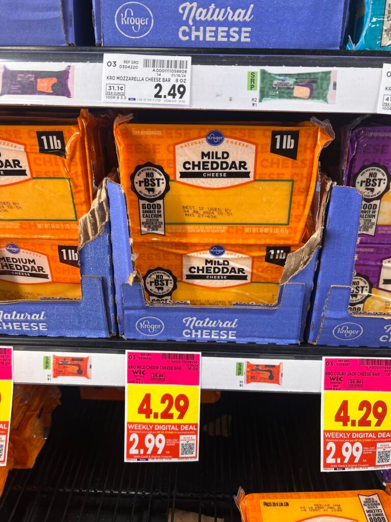 kroger cheese shelf image 