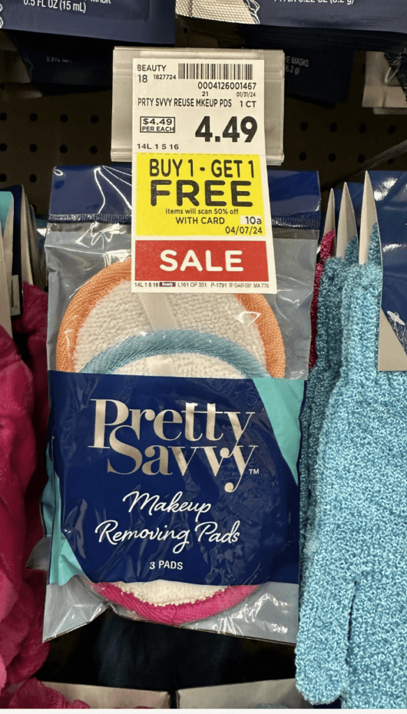 Pretty Savvy Makeup Removing Pads Kroger Shelf Image