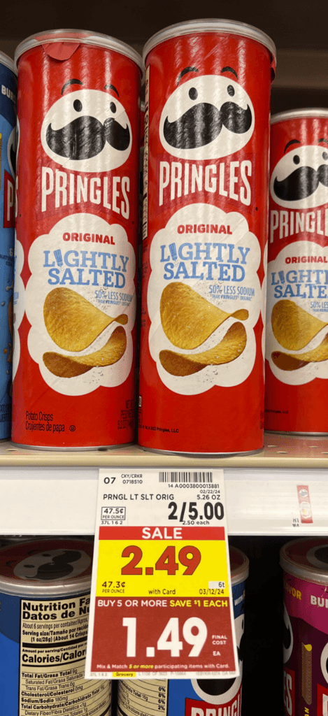 Pringles Kroger Shelf Image