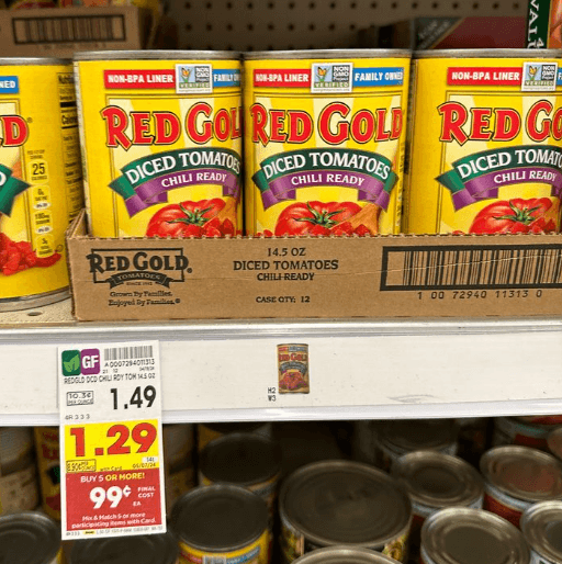 Red Gold Tomatoes Kroger Shelf Image