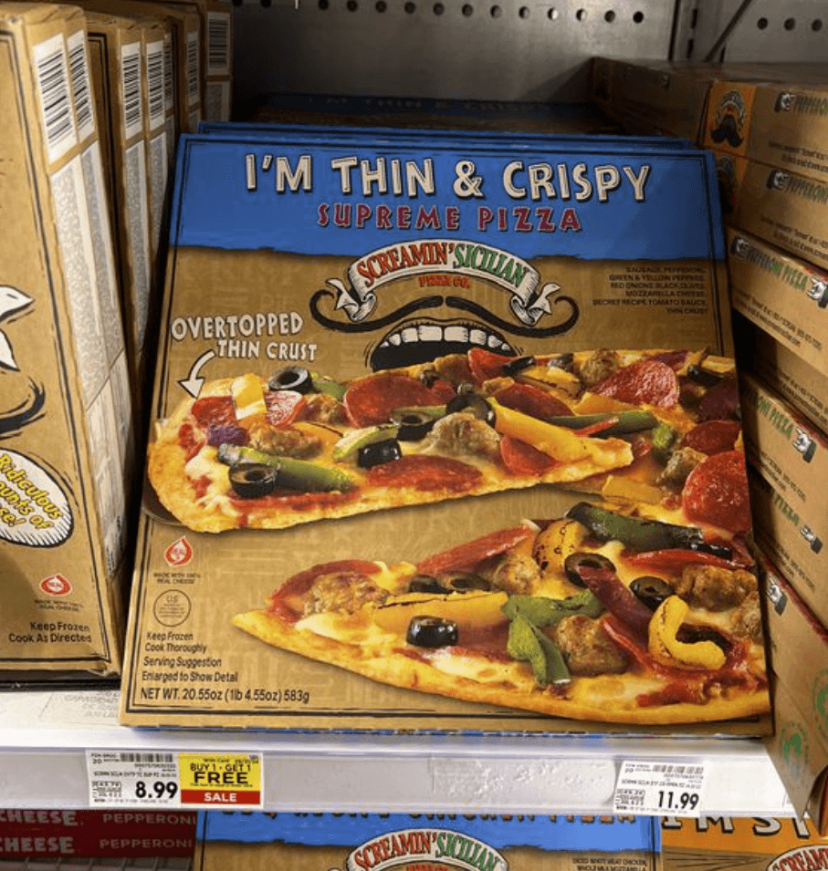 Screamin Sicilian Pizza Kroger Shelf Image