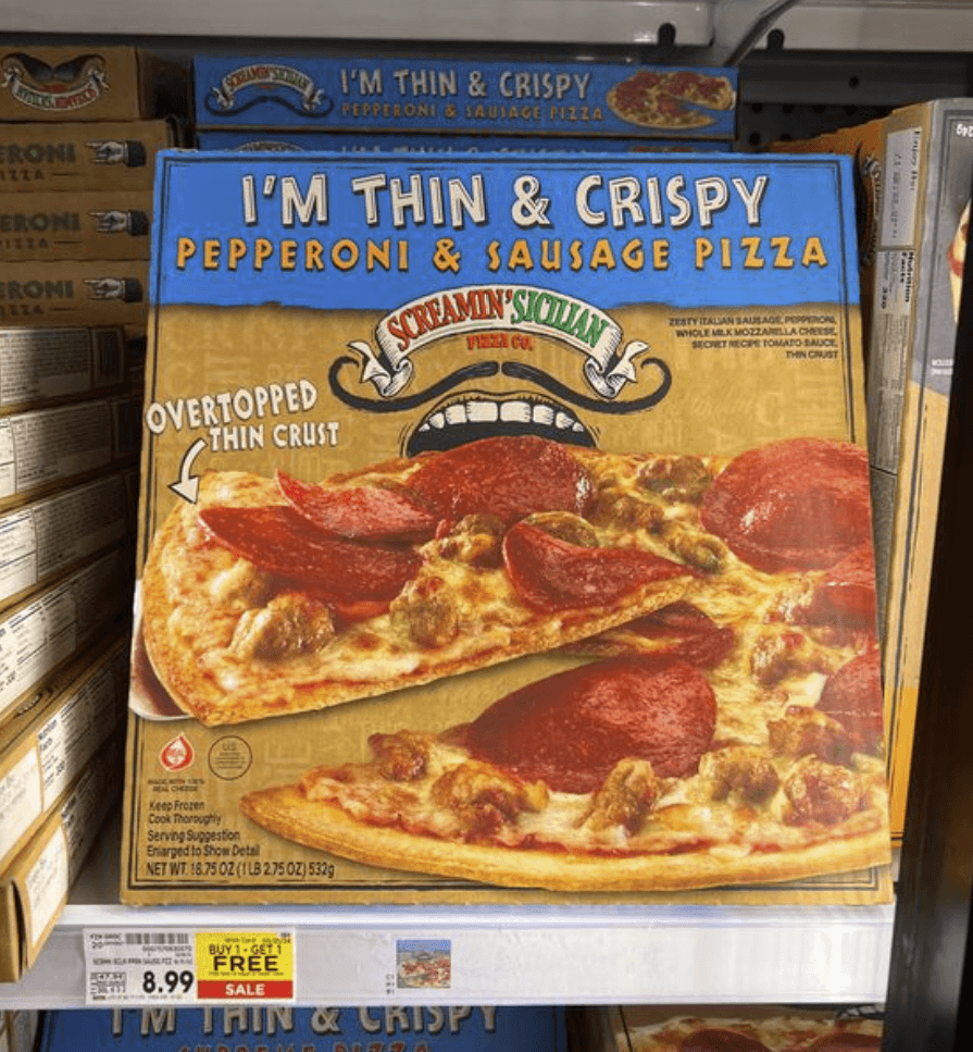 Screamin Sicilian Pizza Kroger Shelf Image