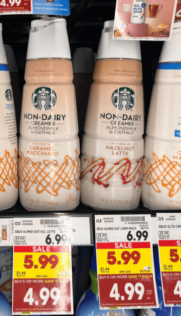 Starbucks Creamer Kroger Shelf Image