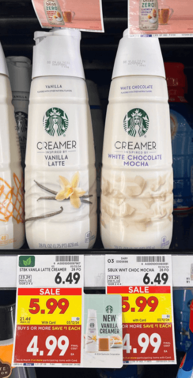 Starbucks Creamer Kroger Shelf Image