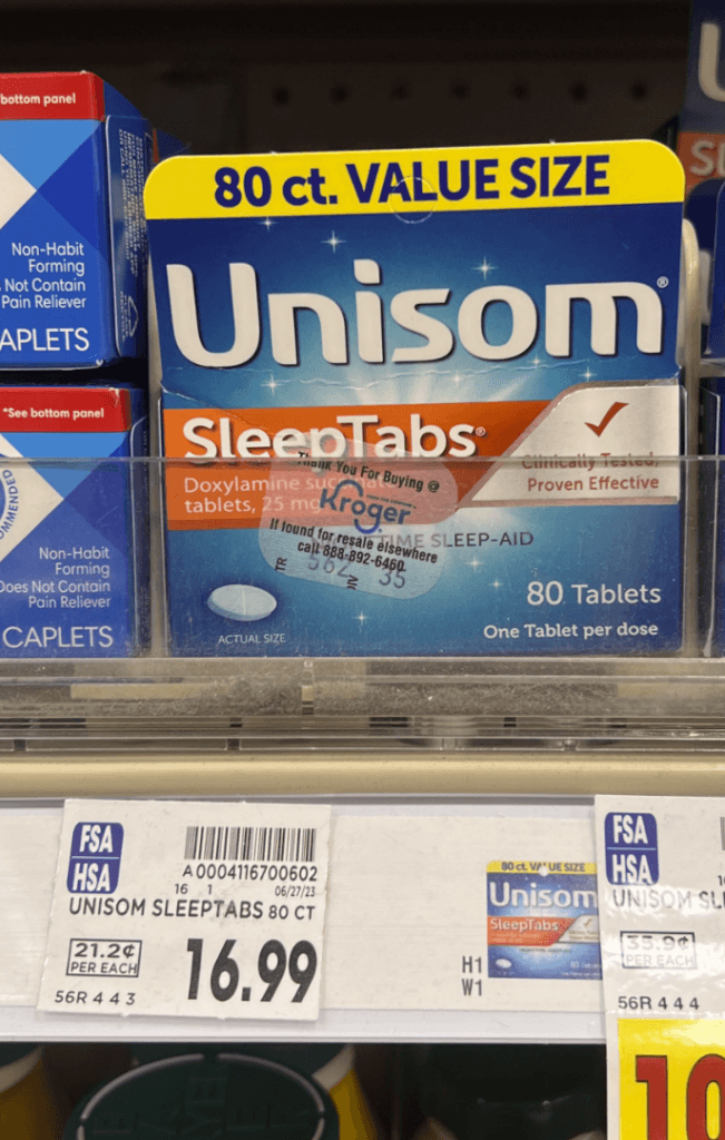 Unisom Kroger Shelf Image