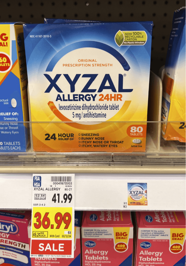 Xyzal Kroger Shelf Image