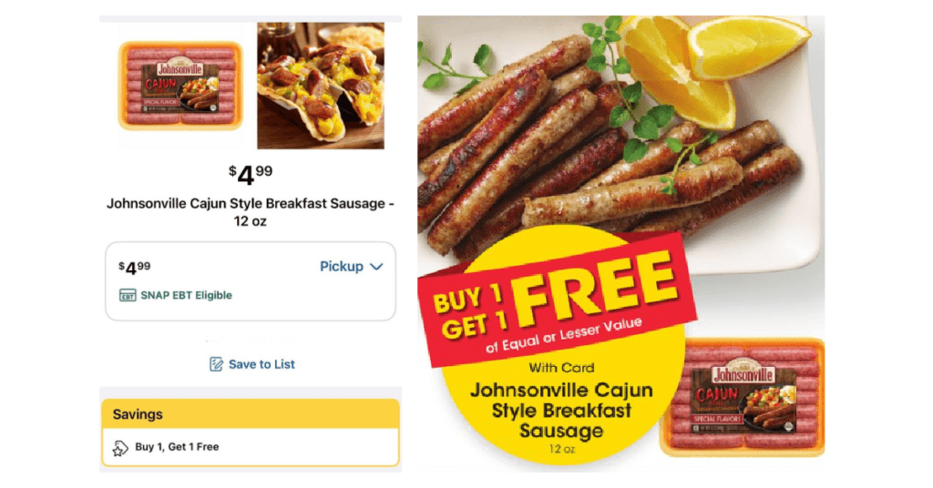 johnsonville cajun breakfast sausage kroger krazy (1)