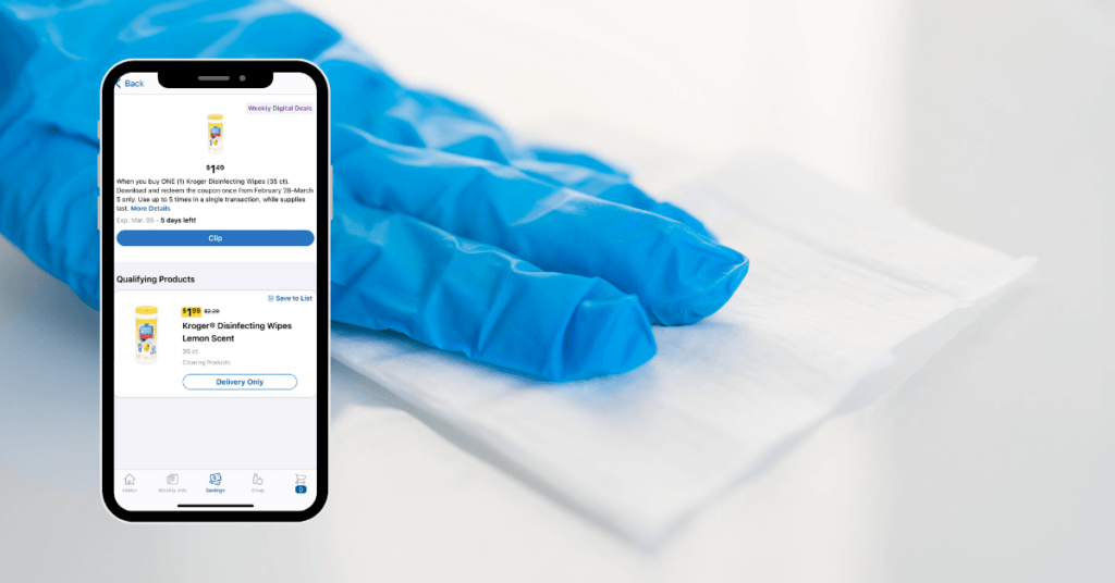 kroger disinfecting wipes digital