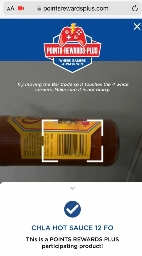 POINTS REWARDS PLUS Barcode Scanner Tool Kroger
