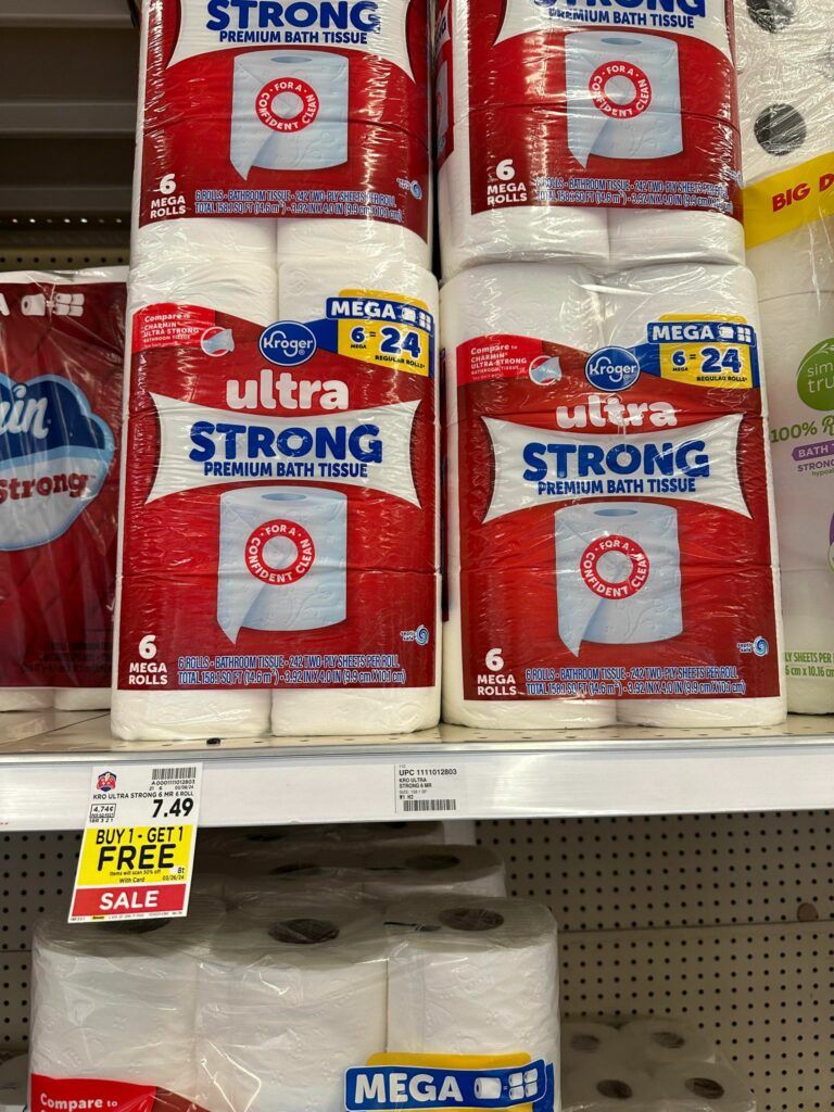 Kroger Ultra Strong Toilet Paper is 3.74! Kroger Krazy