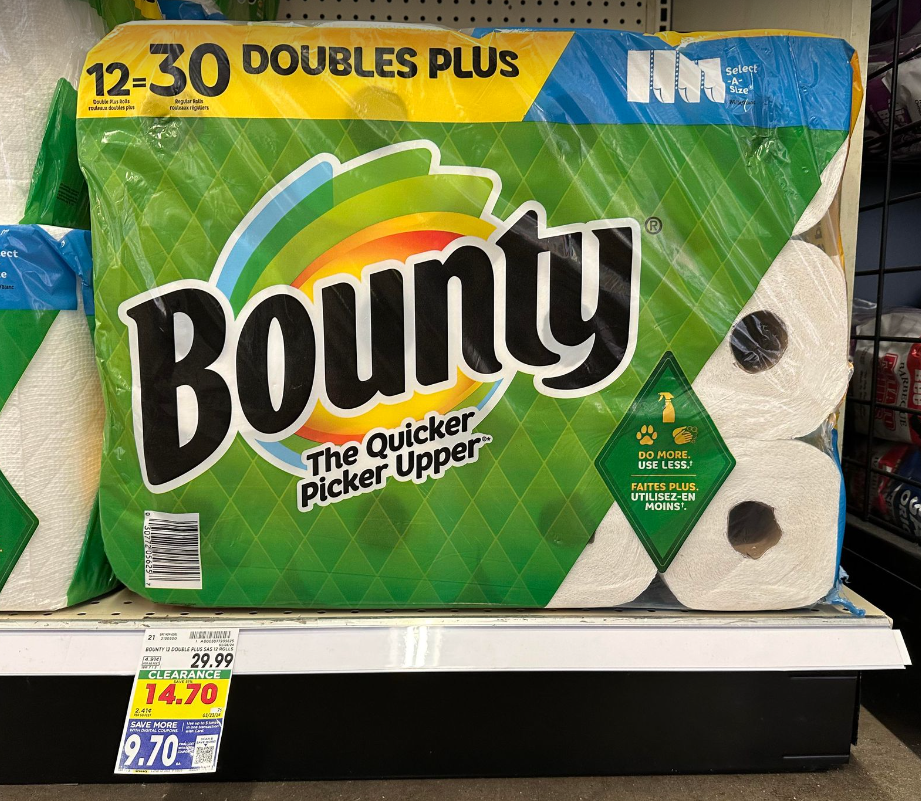 Bounty Paper Towels Kroger Shelf Image