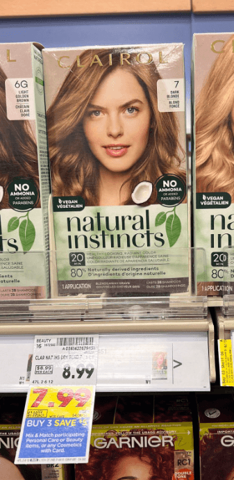Clairol Natural Instincts Hair Color Kroger Shelf Image