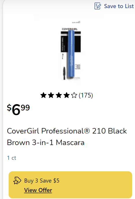 Covergirl Mascara Kroger