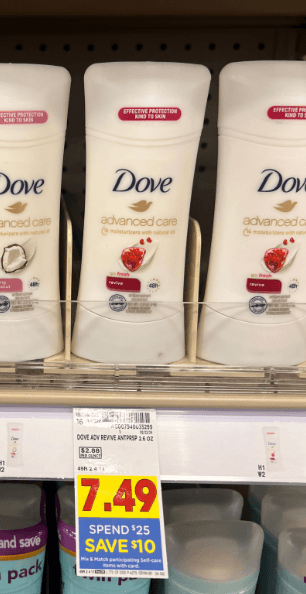 Dove Advanced Care Deodorant Kroger Shelf Image