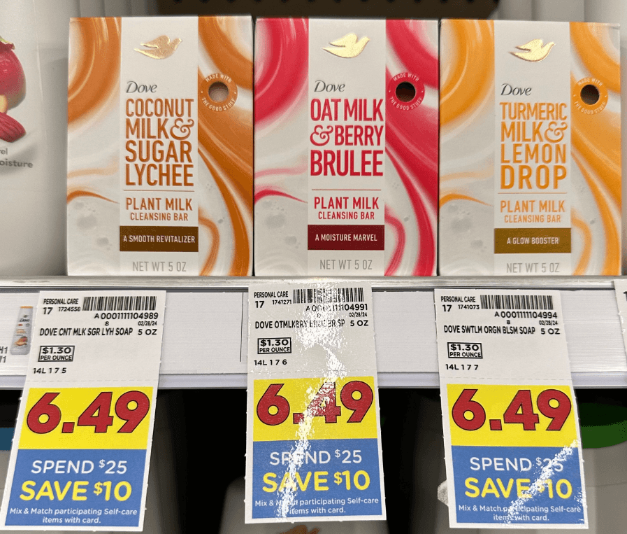Dove Bar Soap Kroger Shelf Image
