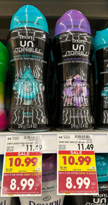 Downy Unstopables Kroger Shelf Image