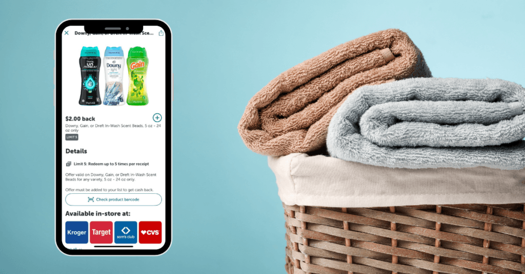 Downy and Gain In-wash scent Beads Ibotta Rebate Kroger