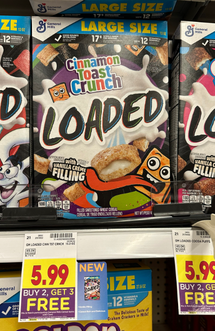 General Mills Cereals Buy 2 Get 3 Free Sale Kroger Shelf Image