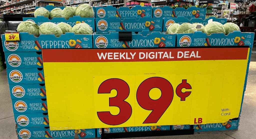 Green Cabbage Kroger Shelf Image