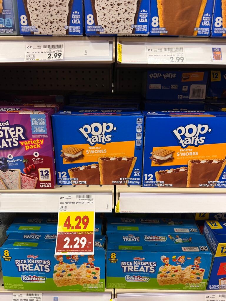 kelloggs poptart kroger shelf image