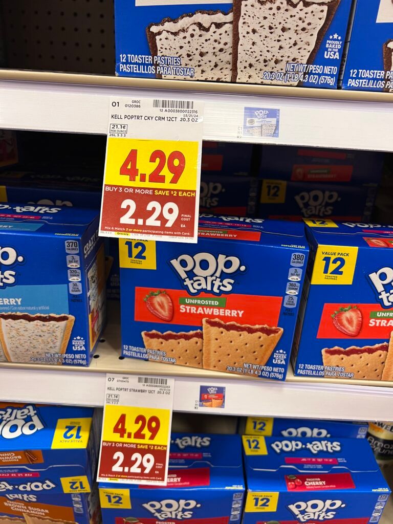 kelloggs poptart kroger shelf image
