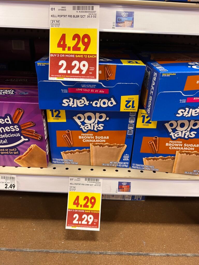 kelloggs poptart kroger shelf image