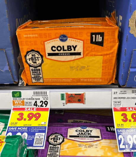 Kroger Cheese shelf image